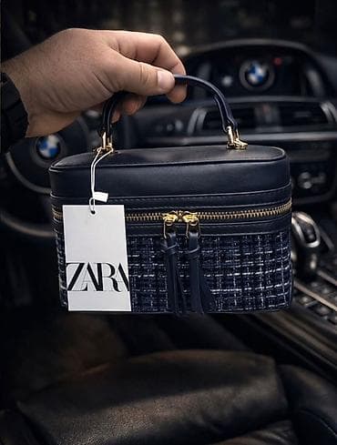 ZARA qadın əl çantası – kompakt, sərt formalı “vanity” model — 1