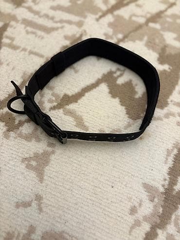 it üçün xalta: Məhsul: Tənzimlənən qara it boyunluğu - Material: möhkəm neylon — 2