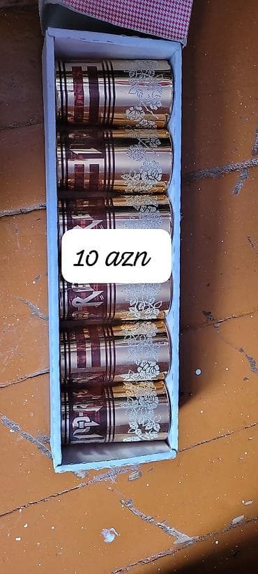 en ucuz jaluzi perde: Şüşə/qədəh qab dəsti – müxtəlif modellər - Kəpənək naxışlı dərin şüşə — 5