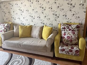 divan: Mebel dəsti – 1 divan + 2 kreslo - Üslub: klassik-modern qarışığı — 3
