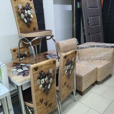 metbex stol stulları qiymetleri: 🇹🇷Türk istehsalı Möhtəşəm ✨✨ Kuxna üçün stol stul dəsti 2 stul 1 — 14