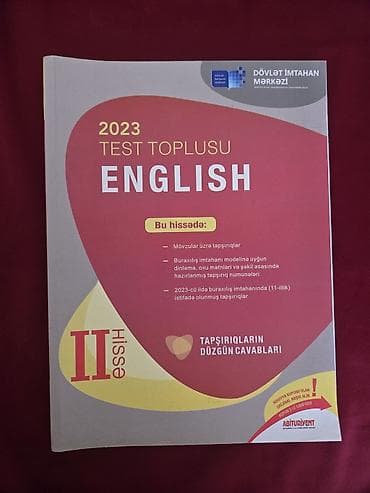 İngilis dili Testlər 11-ci sinif, DİM, 2-ci hissə, 2023 il — 1