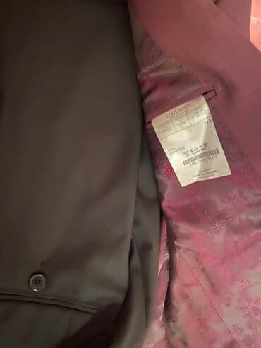 kişi ucun klassik qara kostyum: Kostyum, Yay, Emiland, rəng - Qırmızı — 6