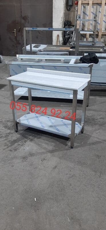 donər bıcağı: Mermer Masasi Butun Nov Peshakar Paslanmaz Metbex Avadanlilarini Cuda — 1