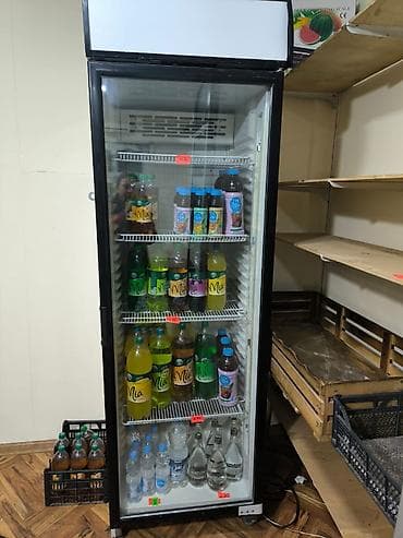 Hazır biznes: Ticarət vitrin soyuducusu – şüşə qapılı, tək qapı, şaquli tip — 1