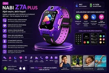 smart lock qw: Kateqoriya: Smart saatlar Məhsul: Smart saat Nabi Z7A Plus Purple — 2