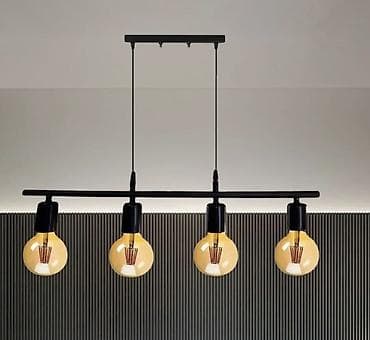 qara sam: Çılçıraq, 4 lampa, Metal — 2