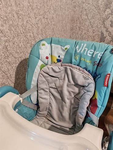 uşaq yelenceyi: Uşaq yemək stulu - Rəng: mavi-ağ - Brend etiketində: Forbaby - Yumşaq — 4