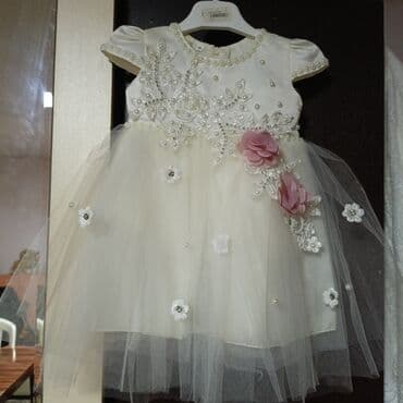 фатиновые юбки для девочек: Uşaq üçün zərif ziyafət/libas paltarı. - Rəng: krem/şampan - Üst — 2