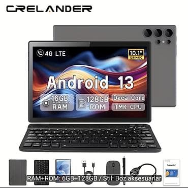usb hub: CRELANDER 10.1" Android 13 planşet – boz aksesuar paketi ilə CƏMİ 170 — 9
