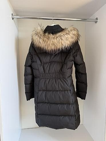 qış papaqları: Qadınlar üçün qış palto/kurtka - Rəng: qara - Uzun model, qapitone — 3