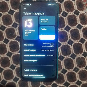 redmi note 15 8 256: Redmi Note 9, 128 GB, rəng - Mavi, İki sim kartlı — 2