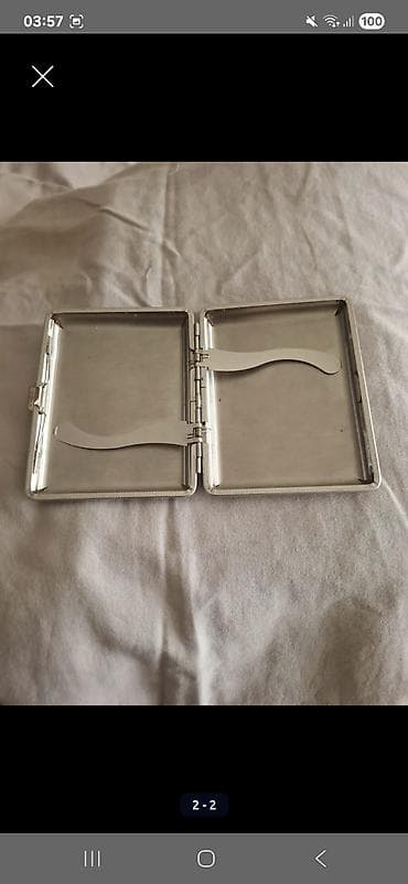 qelyan icare: Metal siqaret etui - Material: möhkəm metal karkas, qapaq hissəsi — 2