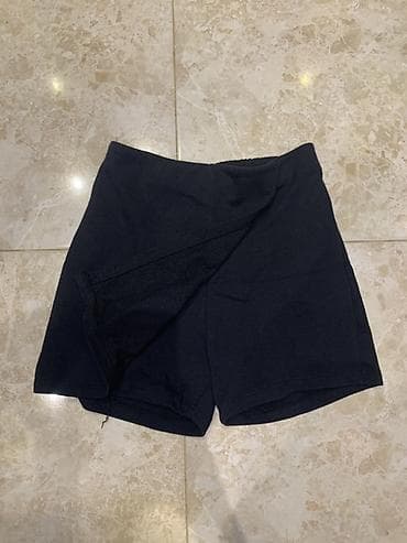 eclat de lune: Qadın şort-ətək (skort) – qara rəng - Model: ön hissədə örtülü ətək — 1