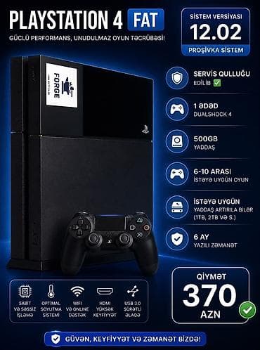atv servis: Playstation 4 Fat 12.02 Prosivka Sistem Servis qulluğu olunub 1əd — 2
