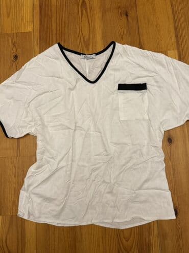 Üst geyimi: Ağ rəngli qısaqoll köynək - Brend: Efsane (etiketdə göstərilir) - — 1