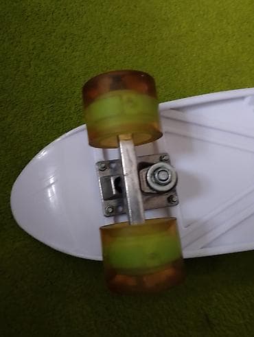 skeyt board: Plastik mini skeytbord (kruyzer tipli) - Gövdə: möhkəm ağ plastik — 6