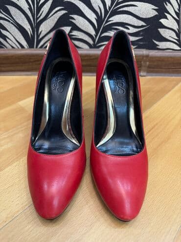 Ботинки и ботильоны: Туфли, Размер: 37, цвет - Красный, Б/у — 1