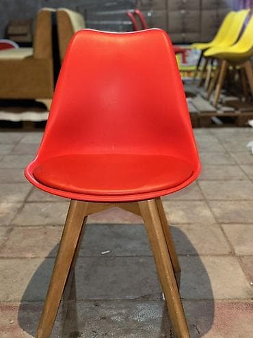 nerj stollar: Mətbəx üçün, Qatlanmayan, rəng - Qırmızı Stul — 7