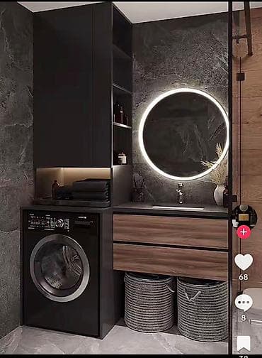 Məhsul: Vanna otağı üçün müasir modul mebel dəsti Təsvir: - Qara mat