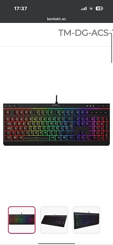diz ustu komputerlər: HyperX Alloy Core RGB oyun klaviaturası - RGB işıqlandırma: 6 zonalı — 6