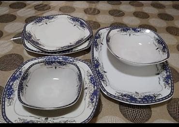 Nahar dəsti, rəng - Ağ, Farfor, 12 nəfərlik