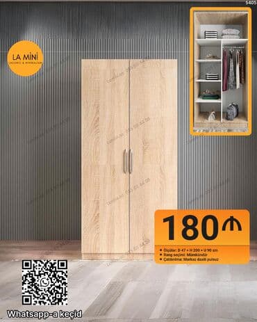 Açılan, 2 qapılı Düz dolab, Qarderob, paltar dolabı lalafo.az -da Açılan, 2 qapılı Düz dolab, Qarderob, paltar dolabı