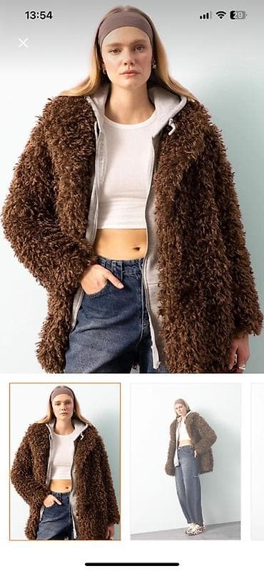 Личные вещи: Пальто, Defacto, L, M, цвет - Коричневый — 2