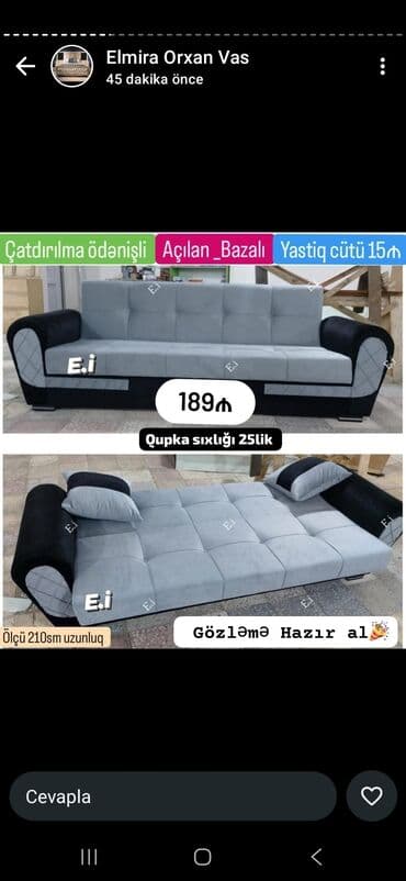 ofis əşyaları: Di̇van-kravat, Açılan, Bazalı, Pulsuz çatdırılma — 1