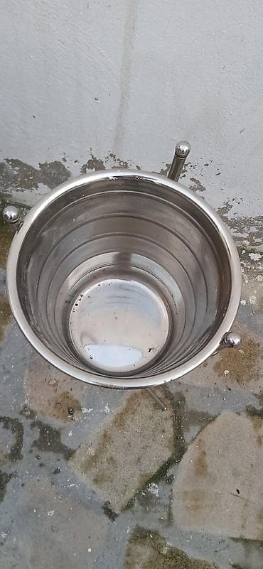 ickilər: Paslanmayan poladdan şampan/şərab üçün buz vedrəsi və ayaqlı stend - — 7