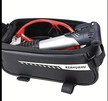 velosiped telefon tutacağı: Velosiped üçün ön üçbucaq/ram çantası – toxunma ekranlı telefon — 4