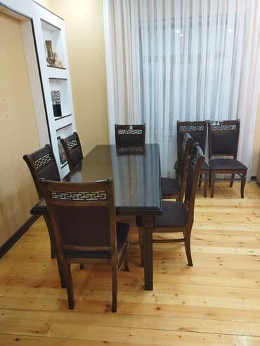 nod 8: Для гостиной, Нераскладной, Прямоугольный стол, 6 стульев — 1