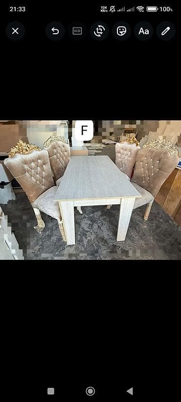 ucuz stullar: ‼️ Təcili Satılır ‼️ Yenidir Masa və 4 stul stulların tacı — 1