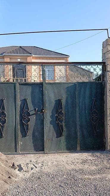 giris qapi: Dəmir darvaza və dekorativ məhəccər komplekti - Material: qalın — 5
