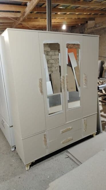 ikinci əl şkaf: Yeni, 4 qapılı Düz dolab, Dolab-asılqan — 7