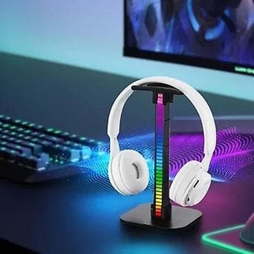 RGB LED işıqlandırmalı qulaqcıq stendi - Masaüstü üçün estetik və — 2