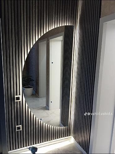 led işq: Dekorativ lamel panellər və LED işıqlı TV/divar kompozisiyası - — 2