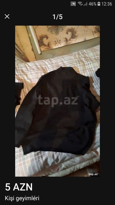 moyka arendaya verilir 2022: Kişi geyimləri dəsti - Qara rəngli uzunqol sviter/jemper – nazik — 1