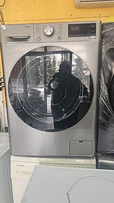 çanta: LG ThinQ paltaryuyan maşın - Ön yükləməli, paslanmayan polad rəngli — 1