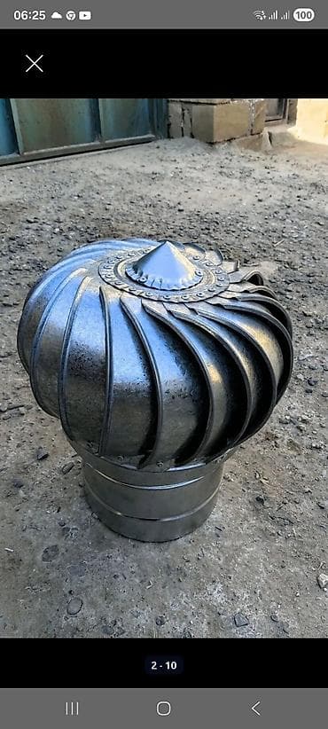 işlənmiş turba: Məhsul: Turbin tipli dam ventilyasiya başlığı (havalandırma — 2
