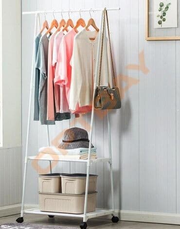 вешалка в прихожую настенная: Rəfli rahat və mobil döşəmə asılqan paltar və ayaqqabılarınızı — 3