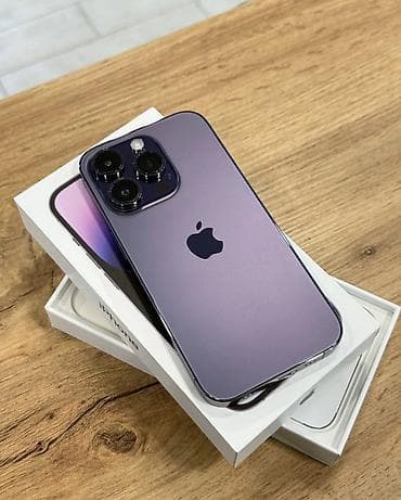IPhone 14 Pro, 256 GB, Deep Purple, Zəmanət, Simsiz şarj, Face ID