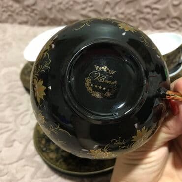 gence qab qacaq: Çay dəsti, rəng - Qara, 6 nəfərlik, Türkiyə — 6