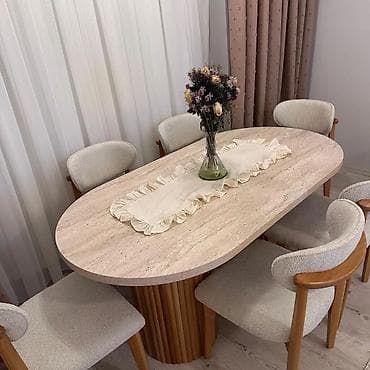 bar oturacaq: Mətbəx üçün, Açılmayan, Oval masa, 4 stul — 7