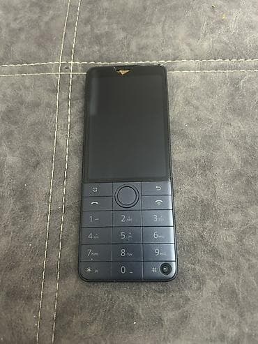 Minimalist düyməli mobil telefon - Kompakt korpus, mat tünd boz rəng