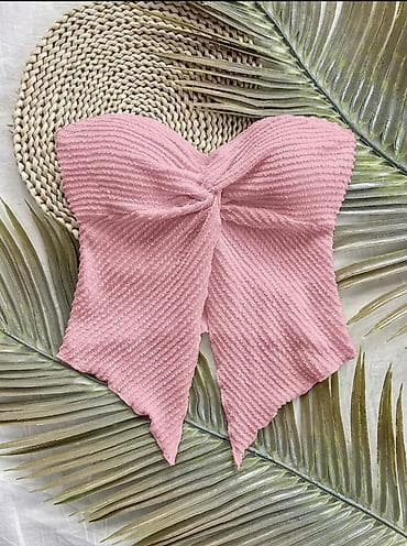 duyu: Qadınlar üçün strapless top – “bananqa” kəsimli - Rəng: pudra çəhrayı — 1