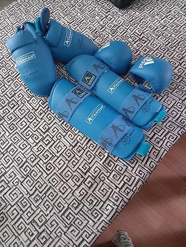whey protein isolate: Karate qoruyucu dəst – mavi rəng Tərkib: - Arawaza WKF Approved əlcək — 4