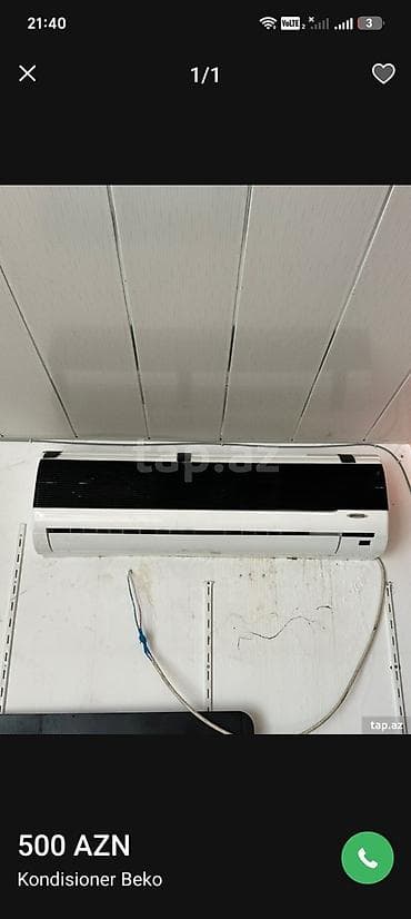 nokia e 72: Kondisioner Beko, İşlənmiş, 100-dən çox kv. m, Split sistem, Pulsuz quraşdırılma — 1