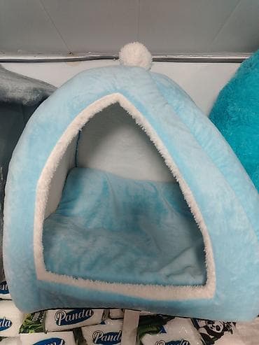 it evi: Ev heyvanları üçün yumşaq qapalı yataq (iglu tipli) - Rəng: açıq — 2