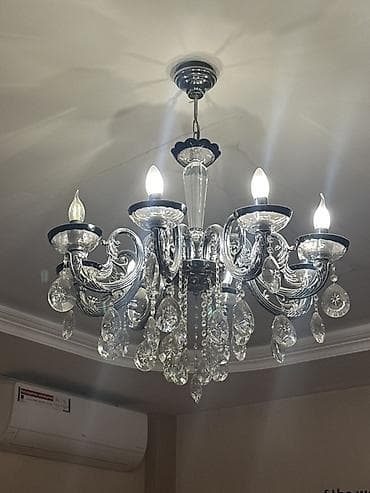 Çılçıraq, 8 lampa, Xrustal — 2